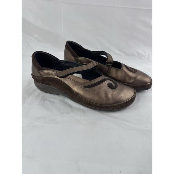 NAOT Shoes Matai Mary Jane Flats Womens 39 US 8-8.5 Leather Swirl Comfort - Picture 1 of 8